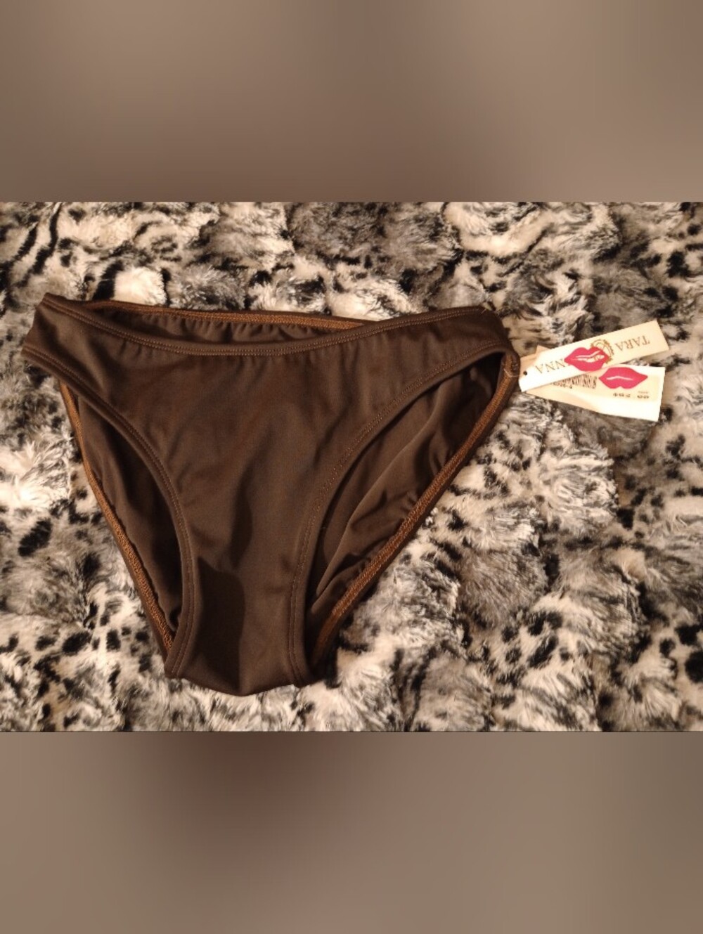 NWT Retro Chocolate Hip Hugger Bikini Bottom
